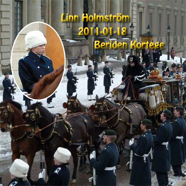 Linn Holmström till häst i Stockholm